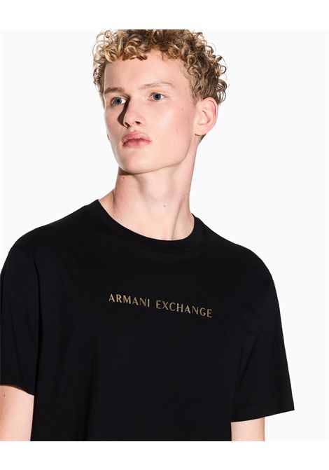 T-shirt in jersey a vestibilità regolare con logo in metallo ARMANI EXCHANGE | T-shirt | XM002827 AF12308UC001